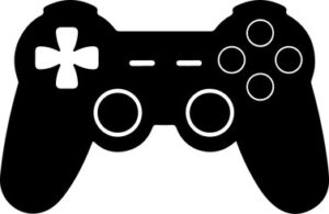 silhouette of video game controller