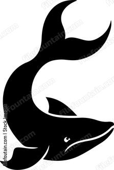 silhouette of whale jumping out of the water