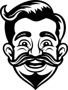 Smiling Man Mustache