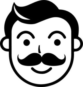 Smiling Man Mustache