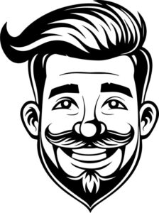 Smiling Man Mustache