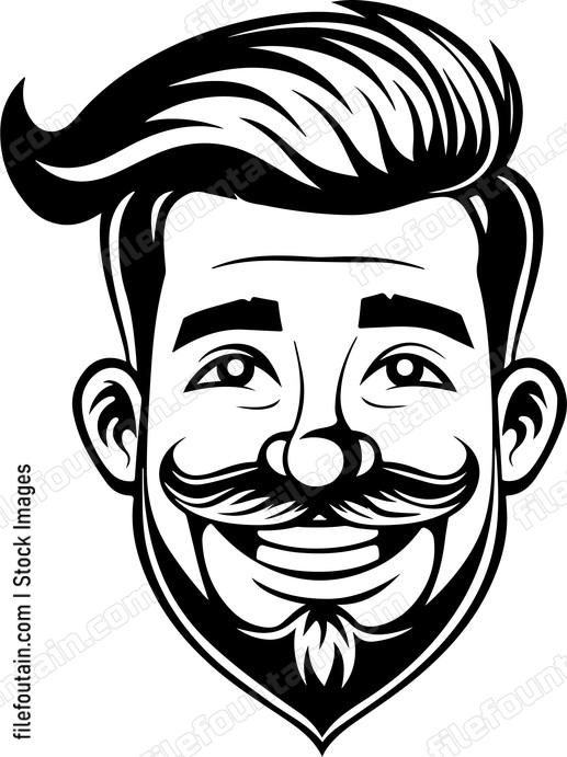 Smiling Man Mustache