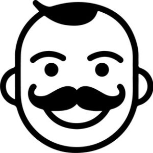Smiling Man Mustache