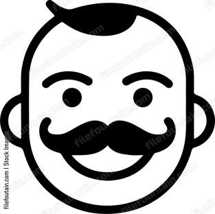 Smiling Man Mustache