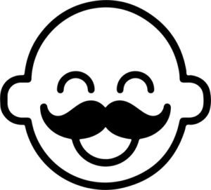 Smiling Man Mustache