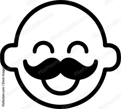 Smiling Man Mustache