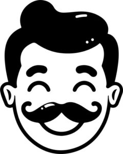 Smiling Man Mustache