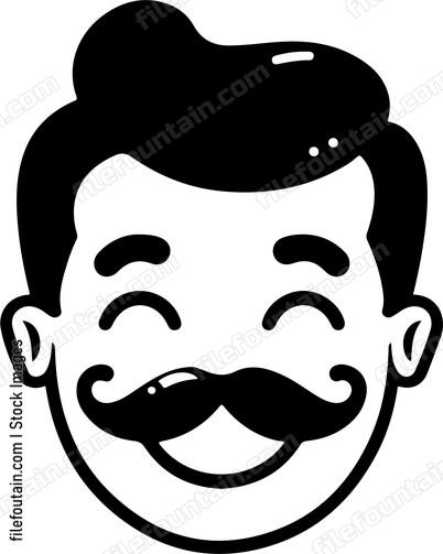 Smiling Man Mustache