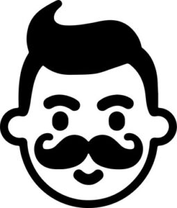 Smiling Man Mustache