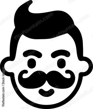 Smiling Man Mustache