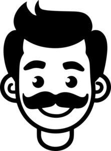 Smiling Man Mustache