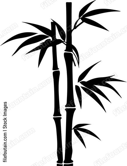 stylized bamboo plant