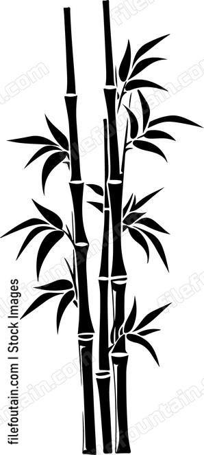 stylized bamboo plant