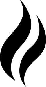 stylized double flame