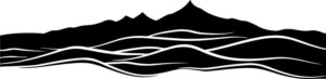Stylized mountain range