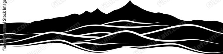 Stylized mountain range