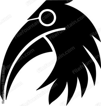 stylized toucan head