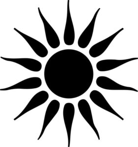 Sun with pointed rays