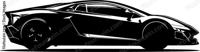 Super Sports Car Side View ada ede d