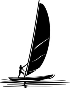 Surfing Board With Sail