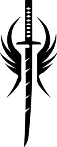 Sword with decorative wings