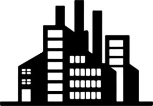 tall factory building