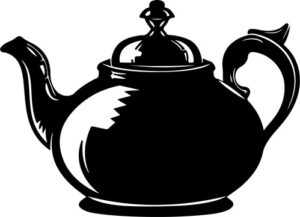 Tea Kettle Black Design