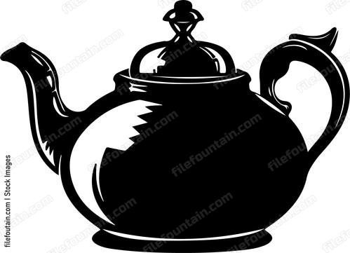 Tea Kettle Black Design