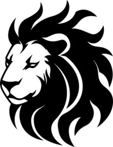 The image is of lions head