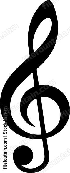 The image is treble clef
