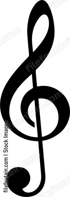 The image is treble clef