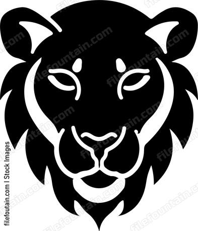 The image shows lions face