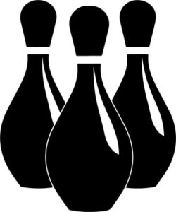 Three bowling pins