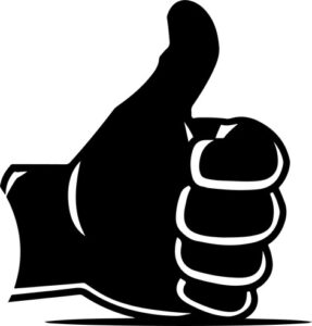 Thumbs up hand symbol