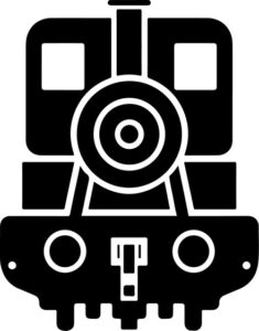 Train engine front view
