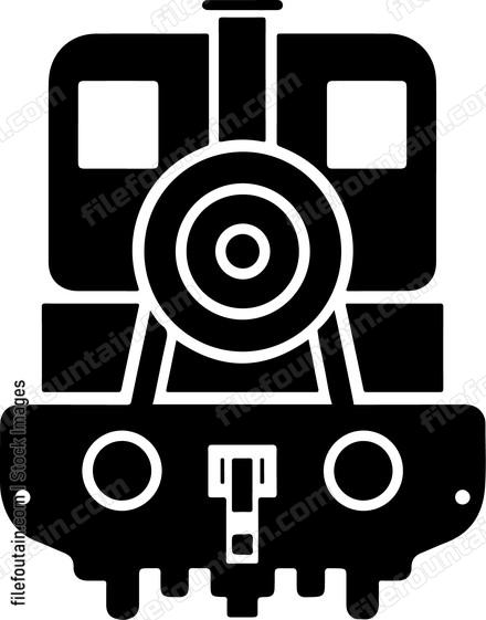 Train engine front view