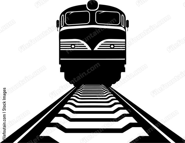 Train on railroad tracks