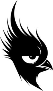Tribal eagle head side view