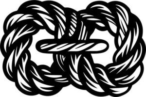 Twisted rope forming circle
