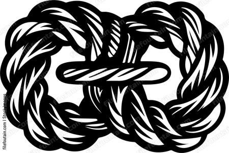 Twisted rope forming circle
