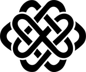 Two interlocking hearts