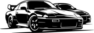 Two vintage sports cars