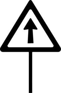 Up ahead road sign