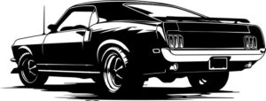 Vintage muscle car