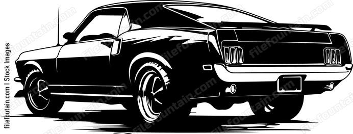 Vintage muscle car
