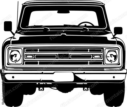 Vintage truck front end