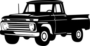 Vintage truck silhouette