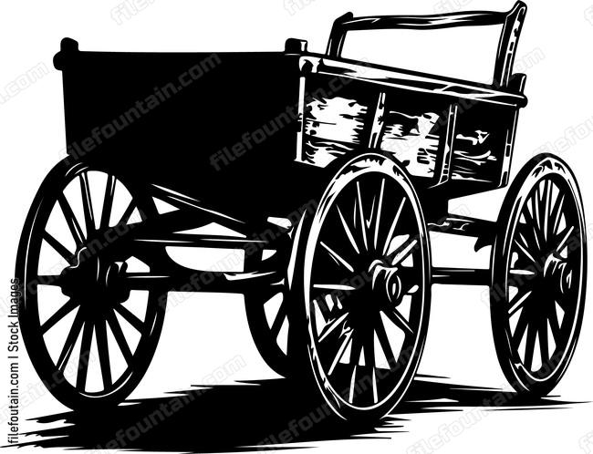 Vintage Wooden Cart
