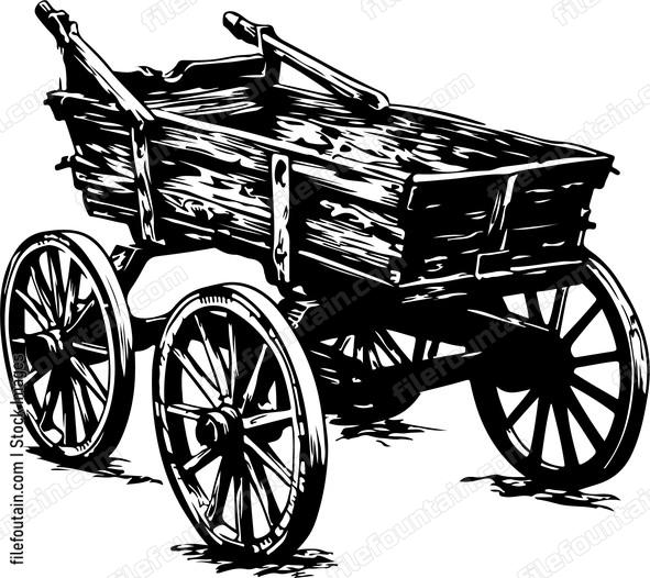 Vintage Wooden Cart