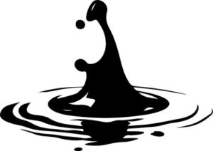 Water Dropping Into Puddle